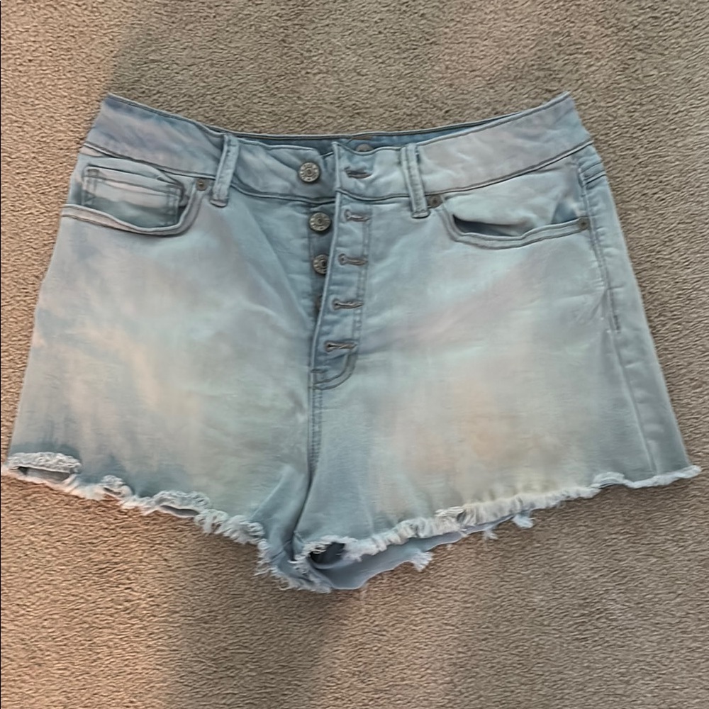 Rewash Sky Blue Distressed Jean Shorts